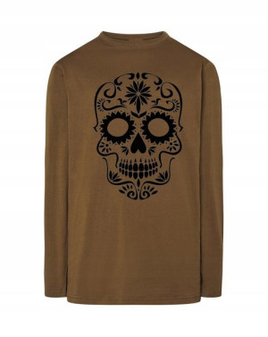 Longsleeve nadruk CZASZKA Dia de Muertos r.XS