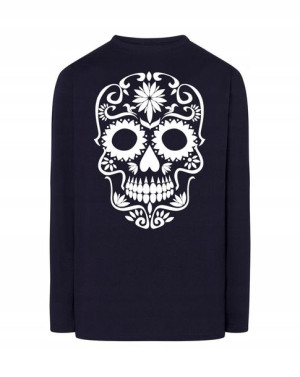 Longsleeve nadruk CZASZKA Dia de Muertos r.XXL