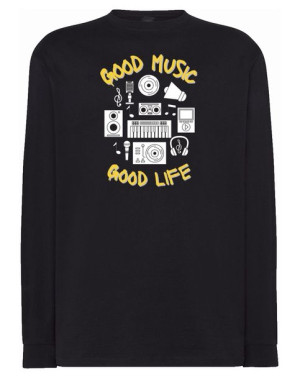 Longsleeve nadruk Dobra Muzyka Dobre Życie r.S
