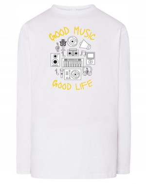 Longsleeve nadruk Dobra Muzyka Dobre Życie r.XL