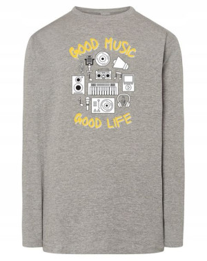 Longsleeve nadruk Dobra Muzyka Dobre Życie r.XXL