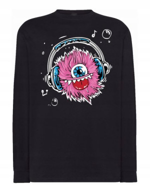 Longsleeve nadruk kolorowy Potwór Monster r.4XL