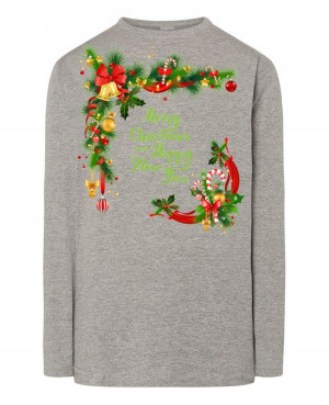 Longsleeve nadruk Merry Christmas New Year R.5XL