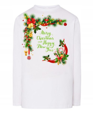 Longsleeve nadruk Merry Christmas New Year R.L
