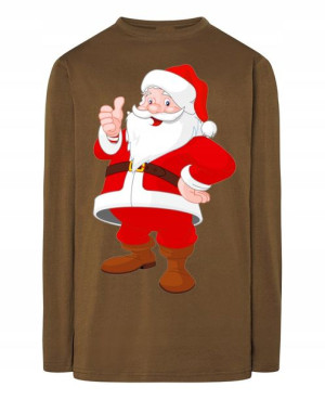 Longsleeve nadruk Mikołaj Boże Narodzenie Rozm.M