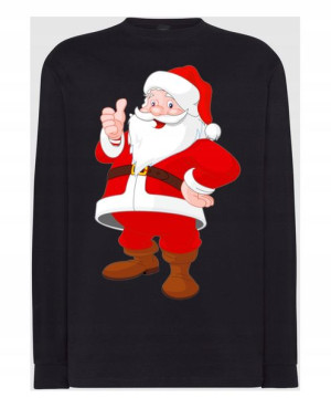 Longsleeve nadruk Mikołaj Boże Narodzenie Rozm.M