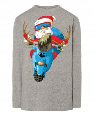 Longsleeve nadruk Mikołaj Motocyklista R.3XL