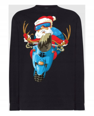 Longsleeve nadruk Mikołaj Motocyklista R.S