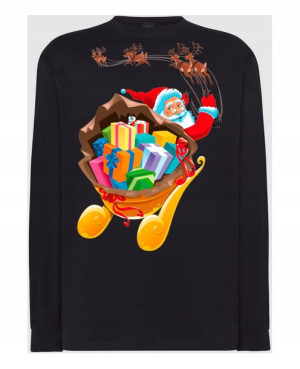 Longsleeve nadruk Mikołaj Prezenty R.XXL