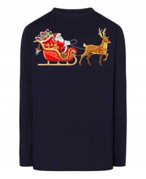 Longsleeve nadruk Mikołaj Sanie R.S