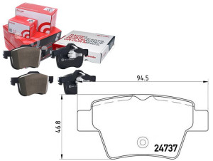 Klocki Hamulcowe Peugeot 207 06- Tył Brembo