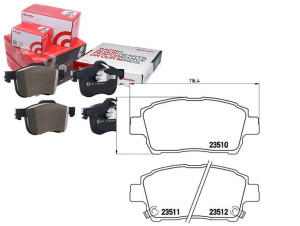 Klocki Hamulcowe Toyota Yaris 99-05 (+abs) Brembo