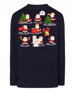 Longsleeve nadruk Mikołaj Święta Prezenty Rozm.M