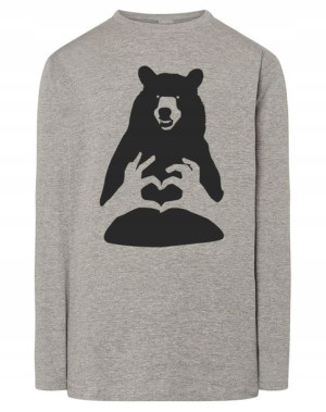 Longsleeve nadruk miłość Niedźwiedź Love r.L
