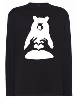 Longsleeve nadruk miłość Niedźwiedź Love r.XS