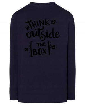 Longsleeve nadruk napis Myśl nieszablonowo r.XS