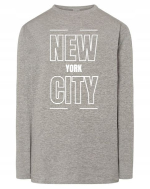Longsleeve nadruk napis NOWY JORK NEW YORK r.M
