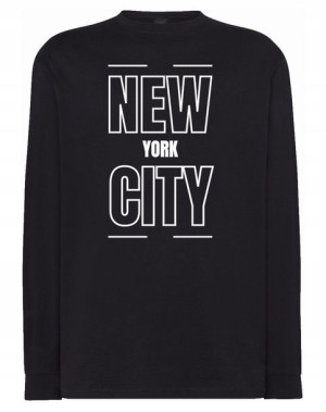 Longsleeve nadruk napis NOWY JORK NEW YORK r.M