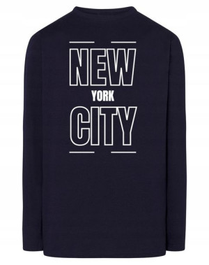 Longsleeve nadruk napis NOWY JORK NEW YORK r.S