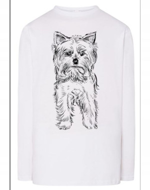Longsleeve nadruk pies Yorkshire terrier r.3XL