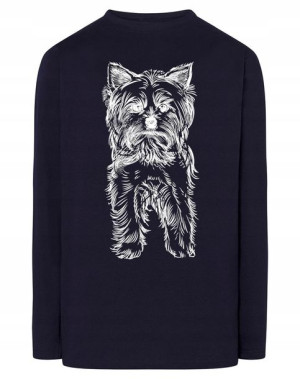 Longsleeve nadruk pies Yorkshire terrier r.M