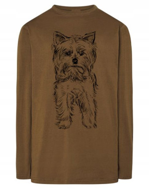 Longsleeve nadruk pies Yorkshire terrier r.M