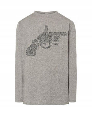 Longsleeve nadruk Ręka Pistolet Rewolwer r.5XL