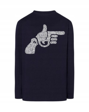 Longsleeve nadruk Ręka Pistolet Rewolwer r.L
