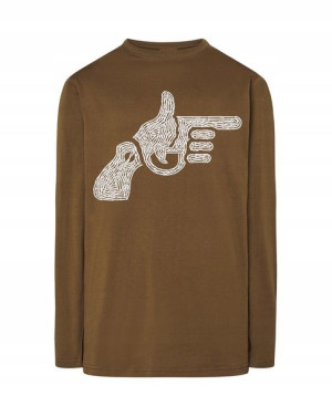 Longsleeve nadruk Ręka Pistolet Rewolwer r.XXL