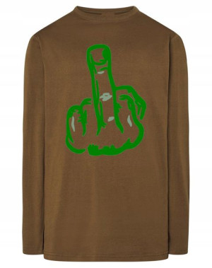 Longsleeve nadruk środkowy palec FUCK U r.3XL