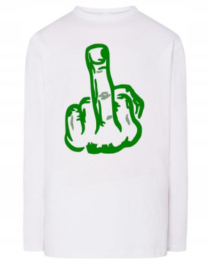 Longsleeve nadruk środkowy palec FUCK U r.5XL