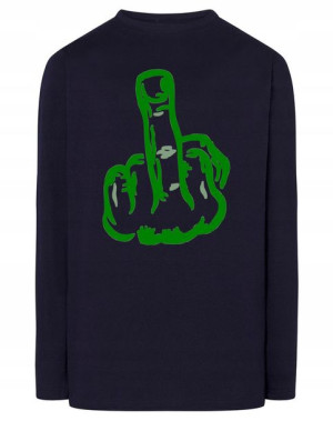 Longsleeve nadruk środkowy palec FUCK U r.L