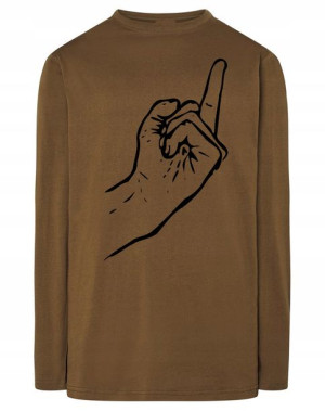 Longsleeve nadruk Środkowy palec FUCK U r.L