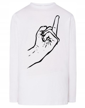 Longsleeve nadruk Środkowy palec FUCK U r.S