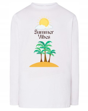 Longsleeve nadruk wakacyjny Summer Vibes r.5XL