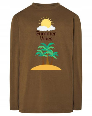 Longsleeve nadruk wakacyjny Summer Vibes r.L