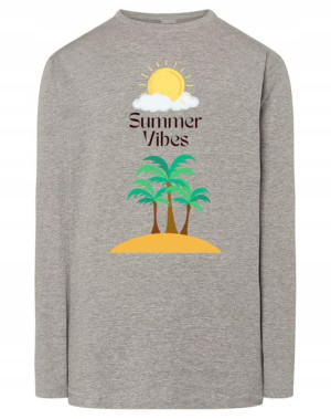 Longsleeve nadruk wakacyjny Summer Vibes r.XXL