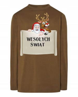 Longsleeve nadruk Wesołych Świąt Rozm.3XL