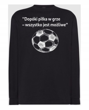 Longsleeve piłkarski nadruk piłka w grze Rozm.5XL