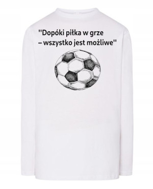 Longsleeve piłkarski nadruk piłka w grze Rozm.S