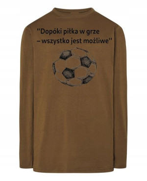 Longsleeve piłkarski nadruk piłka w grze Rozm.XS