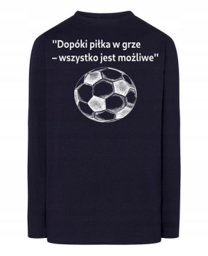 Longsleeve piłkarski nadruk piłka w grze Rozm.XXL