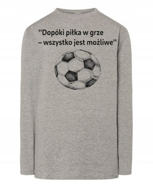 Longsleeve piłkarski nadruk piłka w grze Rozm.XXL