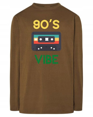 Longsleeve RETRO nadruk kaseta 90s VIBE r.3XL