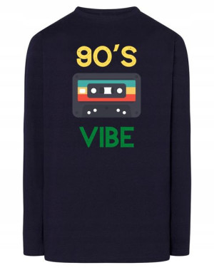 Longsleeve RETRO nadruk kaseta 90s VIBE r.XXL