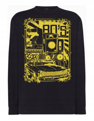 Longsleeve RETRO nadruk lata 80te 80s r.3XL