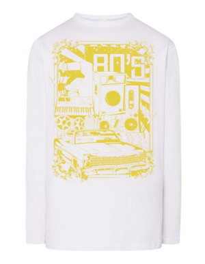 Longsleeve RETRO nadruk lata 80te 80s r.M