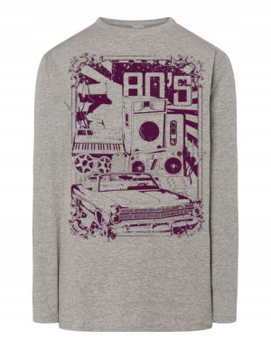 Longsleeve RETRO nadruk lata 80te 80s r.M