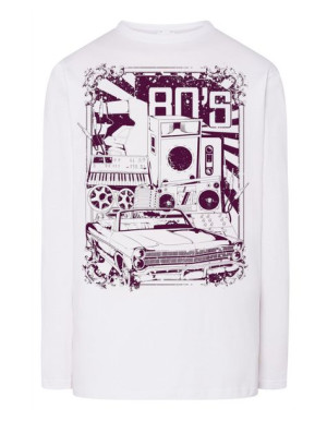 Longsleeve RETRO nadruk lata 80te 80s r.XL