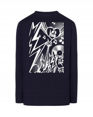 Longsleeve rockowy nadruk Let’s Rock r.3XL